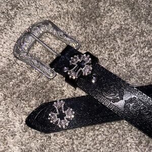 Y2K Punk Belt W/ Crystals